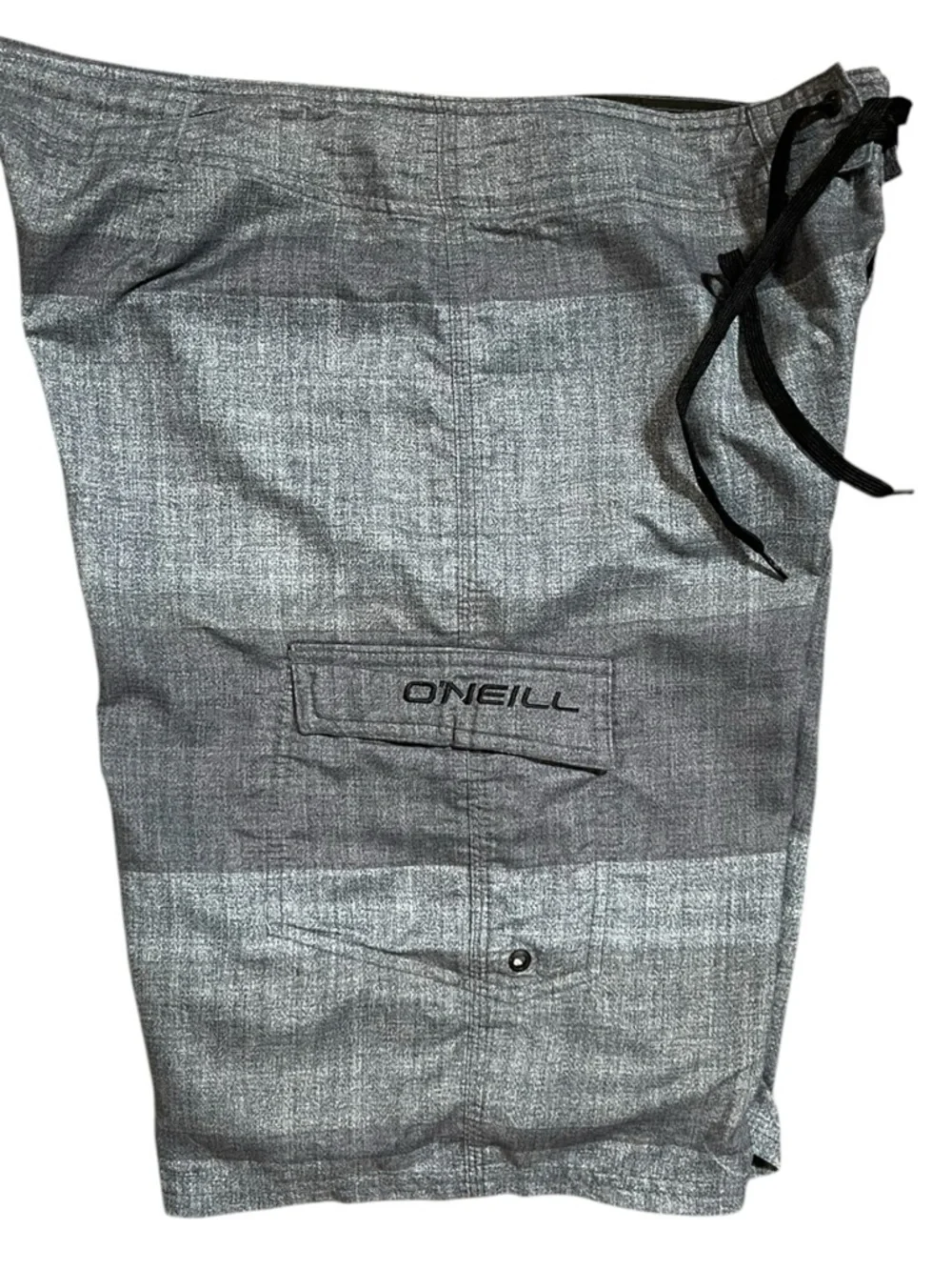 O’Neill Gray Striped Board Shorts Men’s 33‎ Surf Swim Hybrid Beach Streetwear